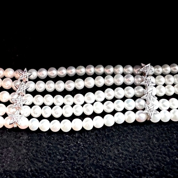 ๐ Elegant Exquisite Vintage Mark Lash Pearl, Diamond, 18K White Gold Bracelet - Picture 11 of 16
